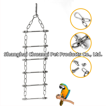 Jucărie de antrenament pentru papagal, din oțel inoxidabil 304 – plasă de cățărare pentru mestecare și pandantiv de expoziție