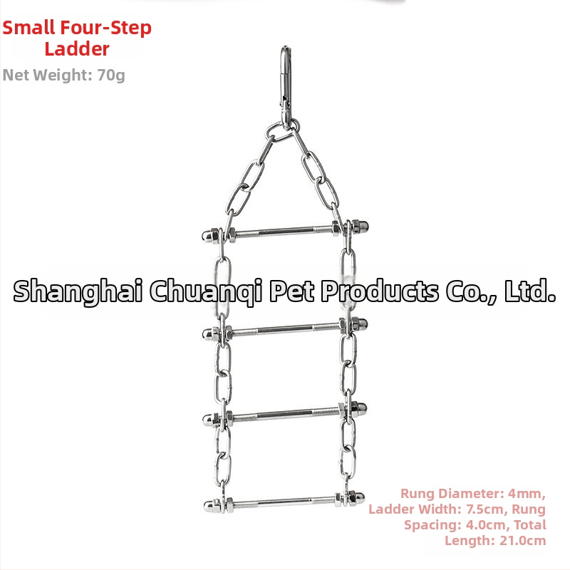 Jucărie de antrenament pentru papagal, din oțel inoxidabil 304 – plasă de cățărare pentru mestecare și pandantiv de expoziție