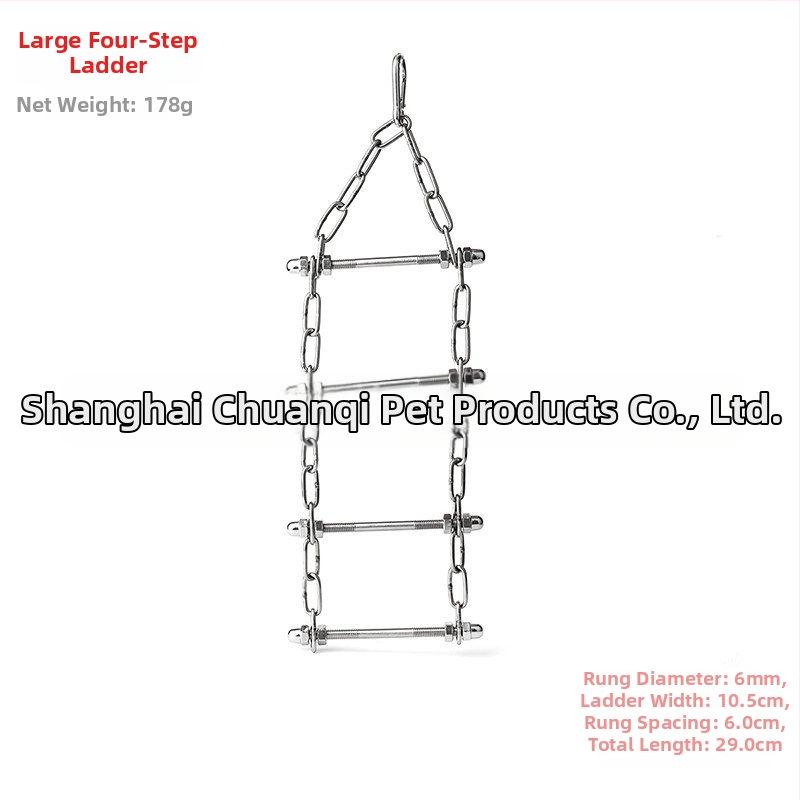 Jucărie de antrenament pentru papagal, din oțel inoxidabil 304 – plasă de cățărare pentru mestecare și pandantiv de expoziție