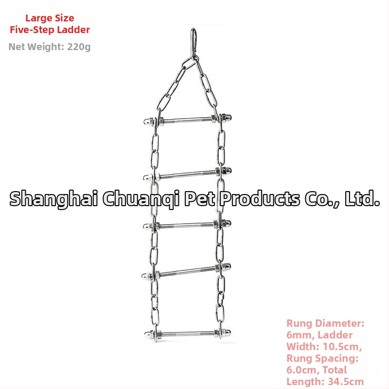 Jucărie de antrenament pentru papagal, din oțel inoxidabil 304 – plasă de cățărare pentru mestecare și pandantiv de expoziție