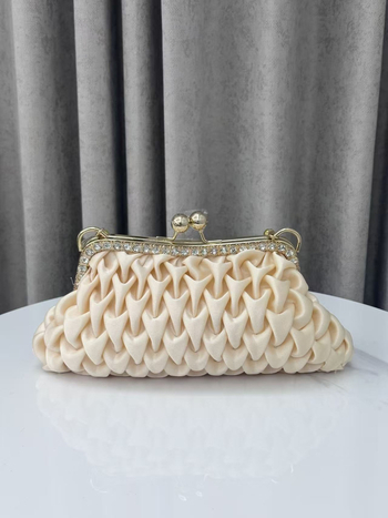 Rhinestone strasszos bál táska satin felülettel, nőies kézitáska vállon vagy keresztbe, kis négyzet alakú forma, zárható, telefon- és dokumentumzsebek, poliészter bélés