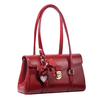 PU anyagú bucket táska, utcai trend stílus, horizontális négyzetes forma, cipzáras nyitás, belső zsebek