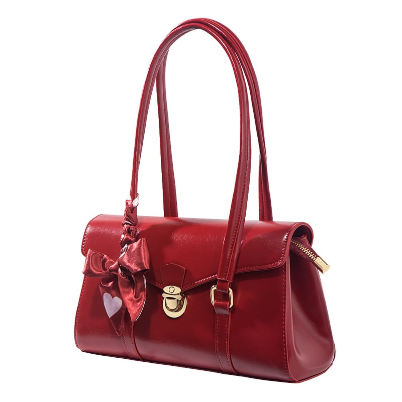 PU anyagú bucket táska, utcai trend stílus, horizontális négyzetes forma, cipzáras nyitás, belső zsebek