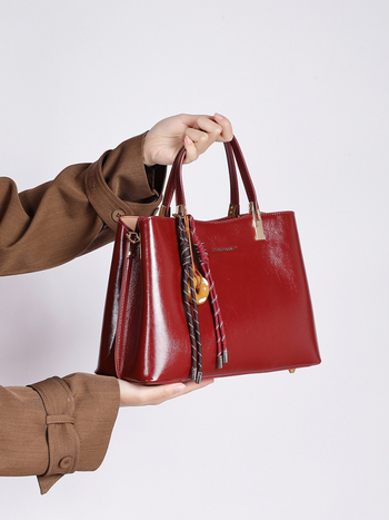 Esküvői válltáska PU bőr, városi egyszerű stílus, cipzáras záródás, belső zsebek: cipzáras zseb és telefonzseb, őszi 2025