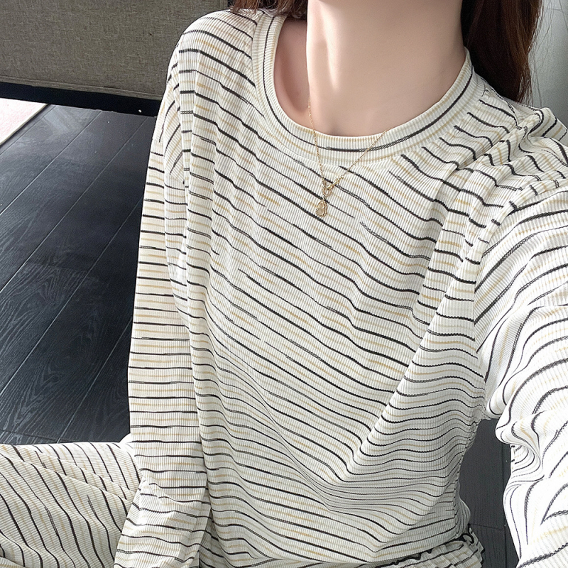 Σετ πιτζάμες από Modal Cotton με ριγές, μακριά μανίκια και παντελόνια πλήρους μήκους, μεσαίου πάχους 181–200 g/m²