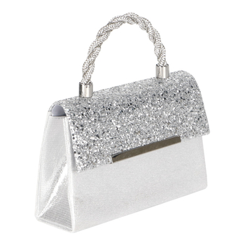 PU gyémánt táska, hónalj-stílus, vízszintes négyzetes forma, flap zárás, estélyi táska