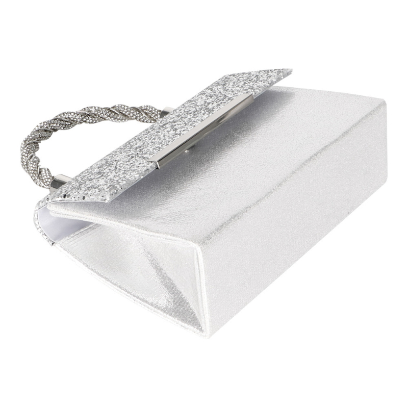 PU gyémánt táska, hónalj-stílus, vízszintes négyzetes forma, flap zárás, estélyi táska