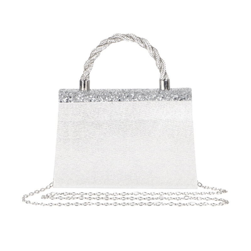 PU gyémánt táska, hónalj-stílus, vízszintes négyzetes forma, flap zárás, estélyi táska