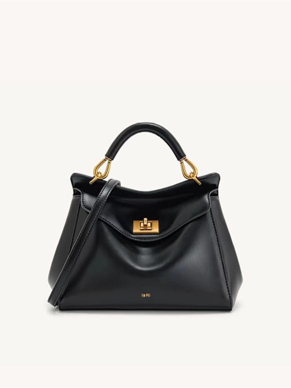 Ženska torbica s katancem Lock — Kelly stil, ramena i crossbody, PU materijal, poliester podstava, unutarnja džep za dokumente