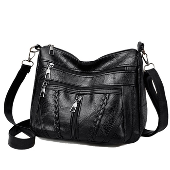 Desire PU kožna crossbody torbica, višeslojni dizajn, zatvaranje na zip, laminirani unutarnji pretinac, horizontalni kvadratnog oblika