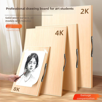 Fából készült rajztábla és molbert, hordozható, keményfa rajztábla művészeti hallgatók számára