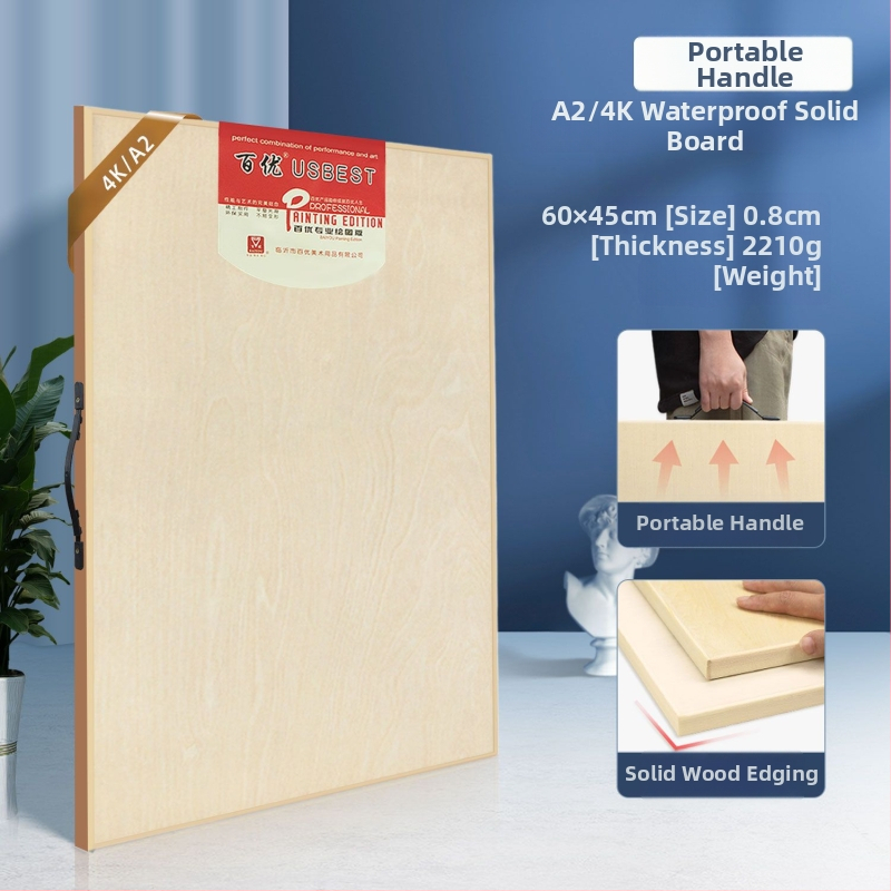 Fából készült rajztábla és molbert, hordozható, keményfa rajztábla művészeti hallgatók számára