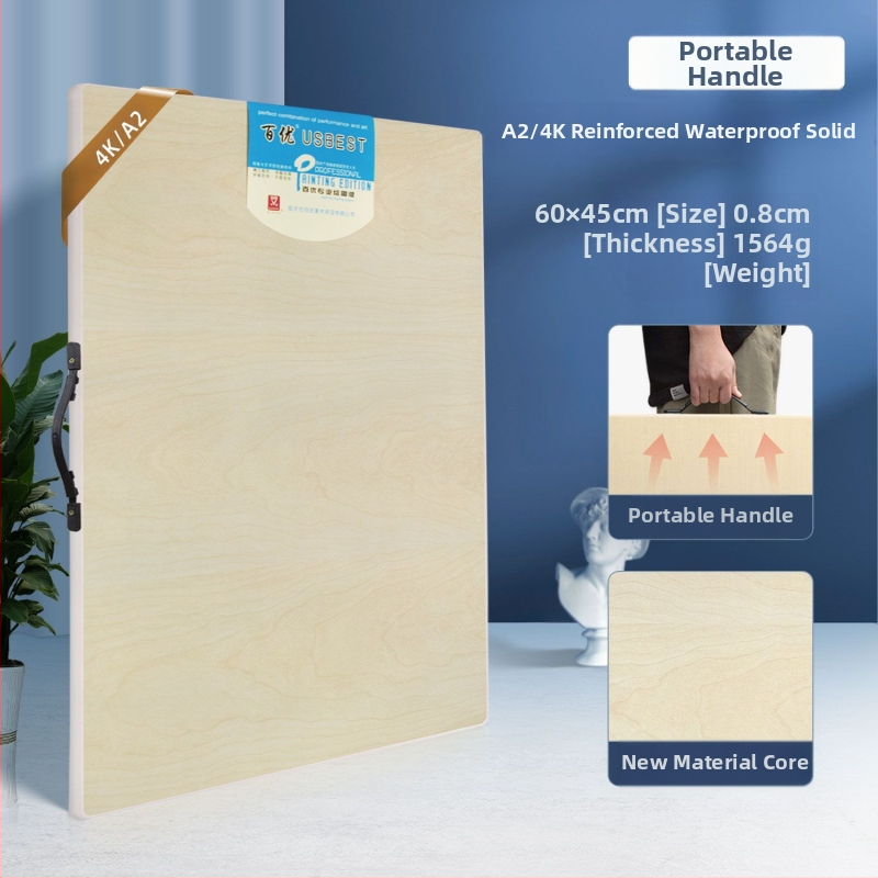 Fából készült rajztábla és molbert, hordozható, keményfa rajztábla művészeti hallgatók számára