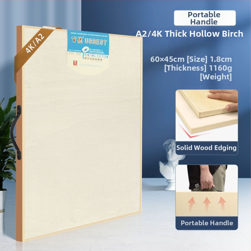 Fából készült rajztábla és molbert, hordozható, keményfa rajztábla művészeti hallgatók számára