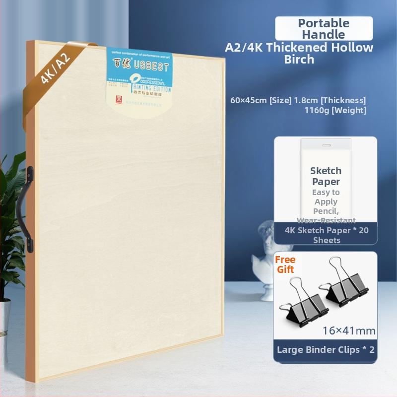 Fából készült rajztábla és molbert, hordozható, keményfa rajztábla művészeti hallgatók számára