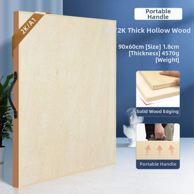 Fából készült rajztábla és molbert, hordozható, keményfa rajztábla művészeti hallgatók számára