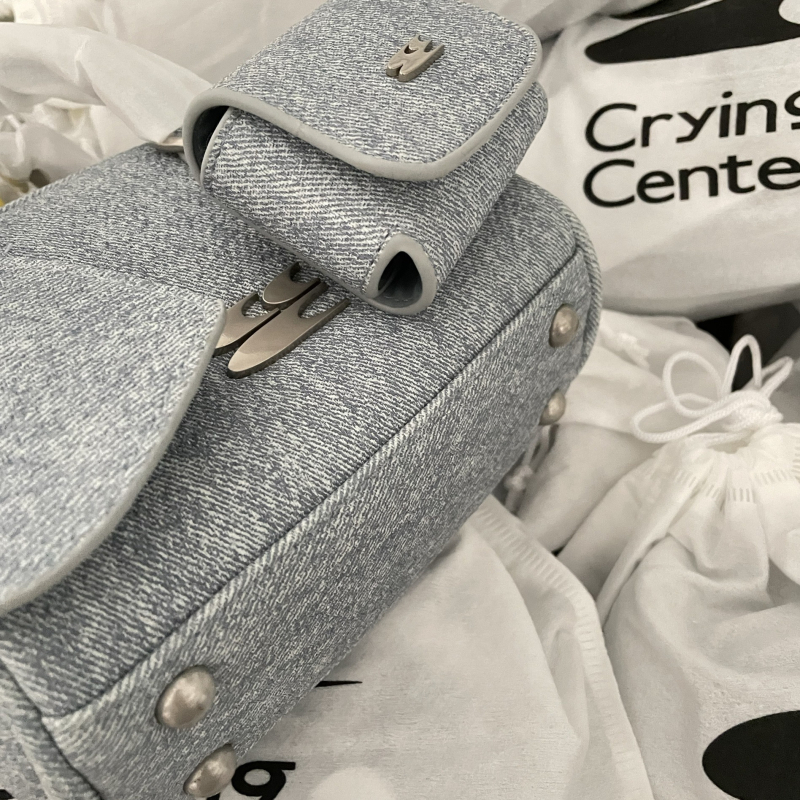 Unisex PU denim inspirirana crossbody torba Boston stil, unutarnja džep s laminiranim zatvaračem, ljeto 2024 izdanje.