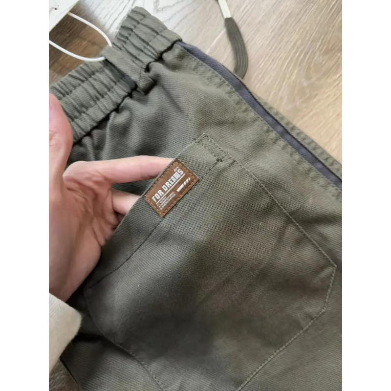 Muške casual cargo hlače s fleecem iznutra, straight kroj, srednje visok pojas, detalj s tri pruge, poliester