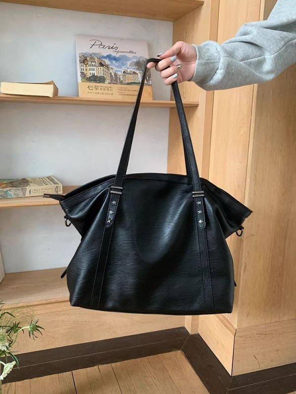 Tote torba, retro casual za svakodnevnu vožnju i putovanja, PU materijal, velik kapacitet, zatvaranje na zip, unutarnji džep sa zipom