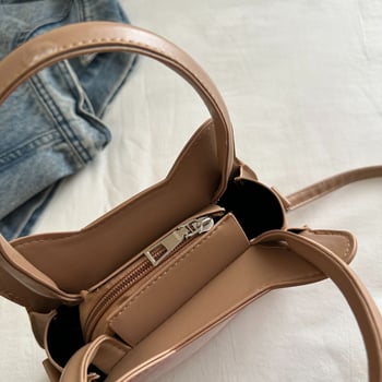 Retro tote torba s mačjom glavom - PU materijal, okrugli oblik, zatvarač, najlonska podstava, s jednom naramenicom