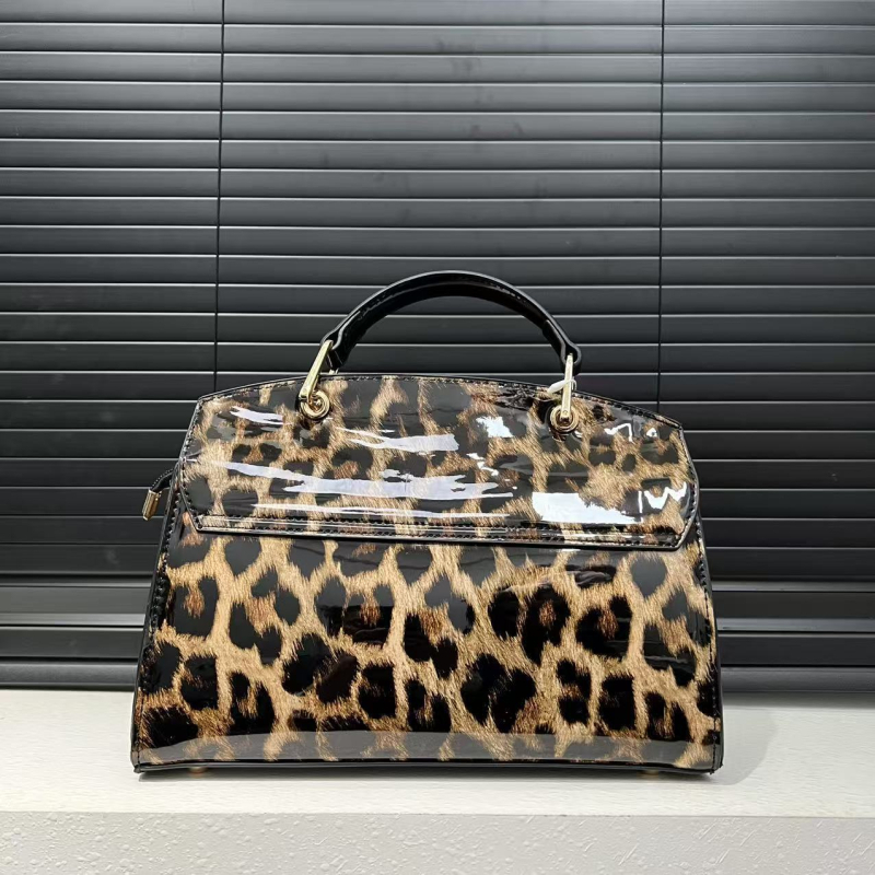 PU torbica s leopardim uzorkom, crossbody s zatvaračem, podstava od poliestera, srednji kapacitet, svakodnevna uporaba