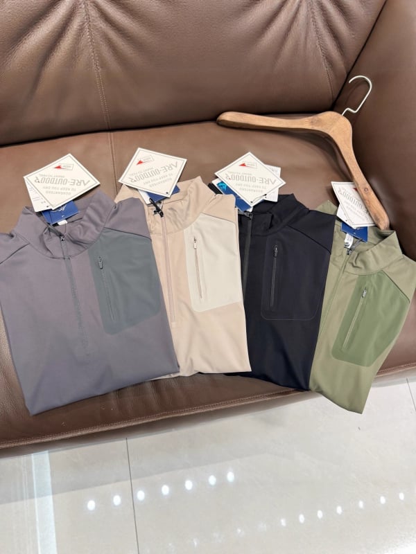 Muški najlon dugi rukav T‑shirt s uspravnim ovratnikom, tanak, proljeće–jesen