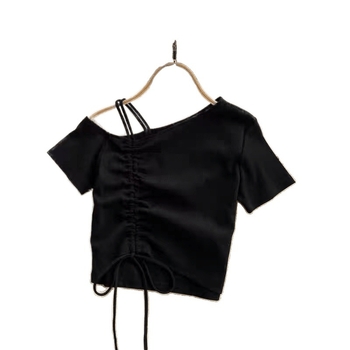 Dječje ljetno T-shirt bez ramena s volanima – Vinylon tkanina, upija vlagu, za djecu od 8 godina