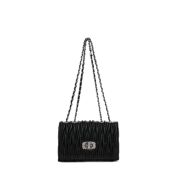 Ženska PU crossbody torba, horizontalni kvadratni oblik, zatvaranje na zip, poliester podstava, unutarnji džepovi (zip džep, džep za telefon, džep za dokumente)