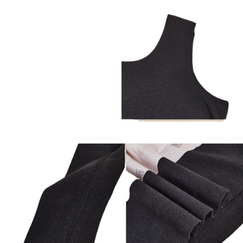 Безшевна вълнена термална жилетка – Y-образен базов слой, екстра-дебел 401–500 г/м², кръгла яка, зима