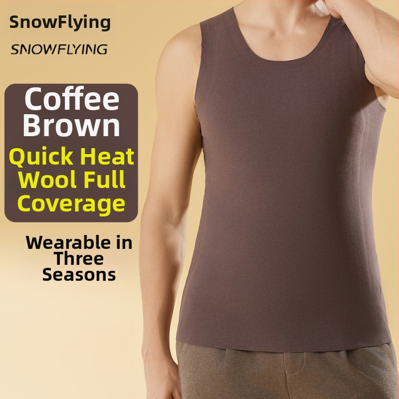 Безшевна вълнена термална жилетка – Y-образен базов слой, екстра-дебел 401–500 г/м², кръгла яка, зима