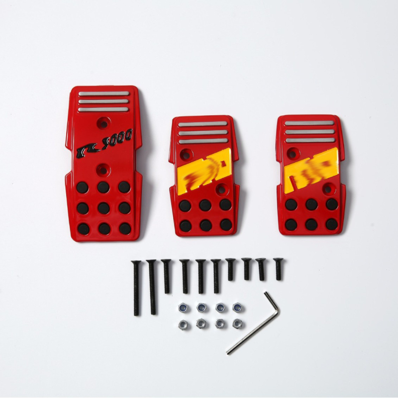 Alumínium ötvözet pedálkészlet univerzális használatra kézi váltóhoz – gáz-, fék- és kuplungpedál, fúrást igényel