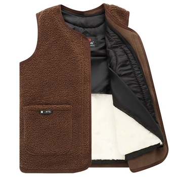 Ανδρικό λινό γιλέκο σε άνετη γραμμή, παχιά υφή για χαλάρωση (Άνοιξη 2025)