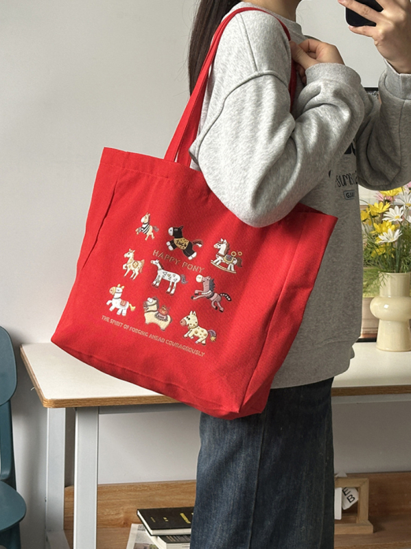 Vászon tote táska, utcai stílus, vízszintes négyszög alakú, mágneszár, belső cipzáras zseb