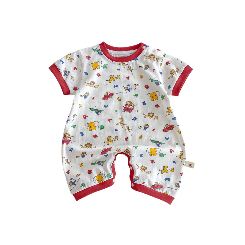 Dječje pamukaste T majice, unisex, kratki rukav, okrugli izrez, crtani print, za uzrast 3-8 godina, ljeto 2025