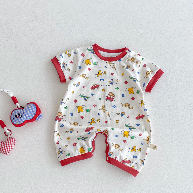 Dječje pamukaste T majice, unisex, kratki rukav, okrugli izrez, crtani print, za uzrast 3-8 godina, ljeto 2025