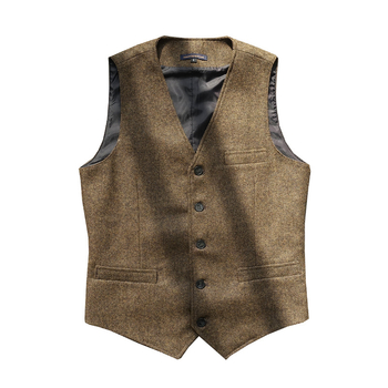 Γιλέκο σε σχήμα Υ, στερεό μοτίβο, 70% πολυεστερικό μείγμα, ύφασμα συνθετικών ινών, Χειμώνας 2024