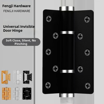 Skriveni hidraulični šarki za vrata – aluminijska legura, završna površina Space aluminij, univerzalna instalacija lijevo/desno, tiho zatvaranje