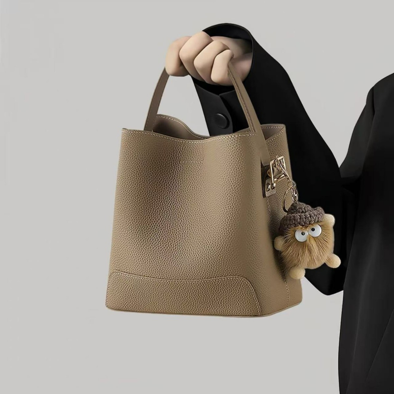PU bucket torba s crossbody naramenicom, magnetsko zatvaranje, vertikalni kvadratni oblik, unutarnja džep