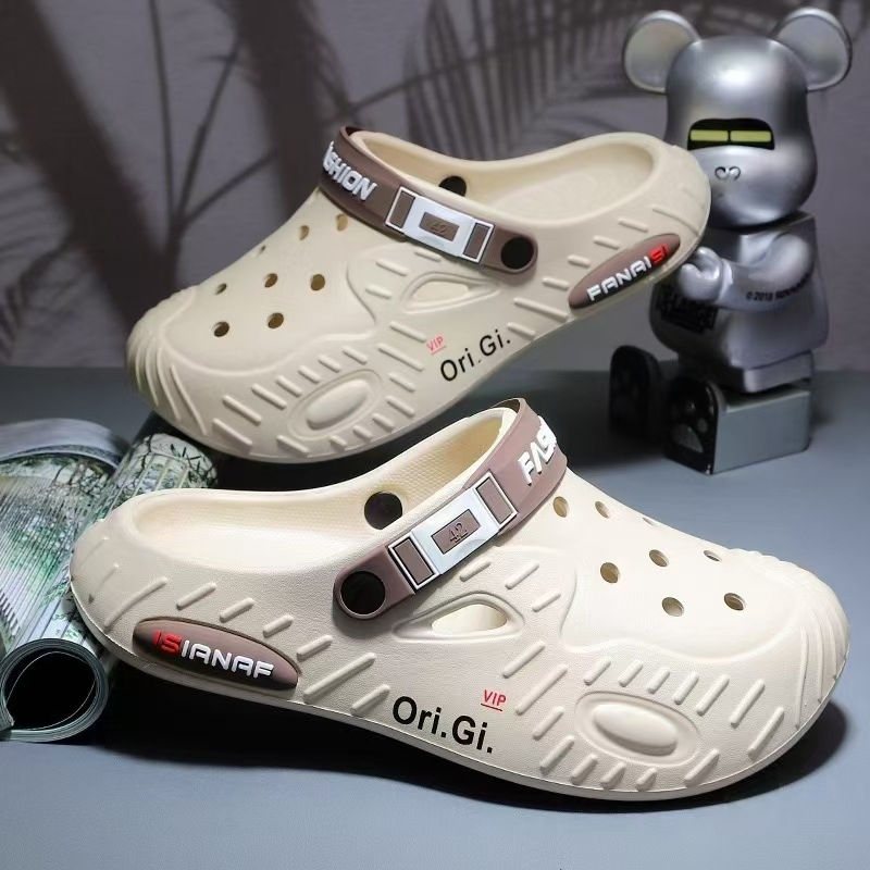 Мъжки EVA перфорирани сандали без закопчаване – инжекционно формована подметка, EVA горна част, серия Pirates of Caribbean, лято 2024