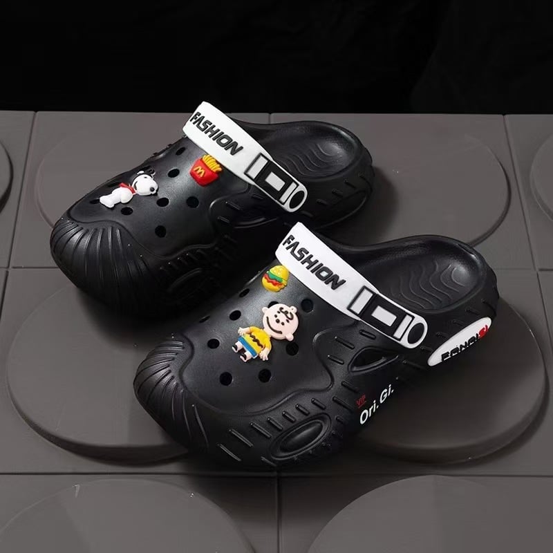 Мъжки EVA перфорирани сандали без закопчаване – инжекционно формована подметка, EVA горна част, серия Pirates of Caribbean, лято 2024