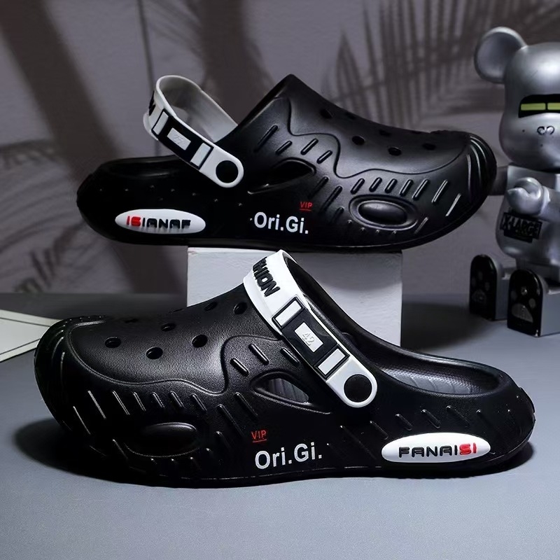 Мъжки EVA перфорирани сандали без закопчаване – инжекционно формована подметка, EVA горна част, серия Pirates of Caribbean, лято 2024