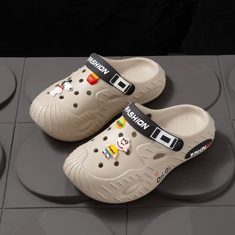 Мъжки EVA перфорирани сандали без закопчаване – инжекционно формована подметка, EVA горна част, серия Pirates of Caribbean, лято 2024