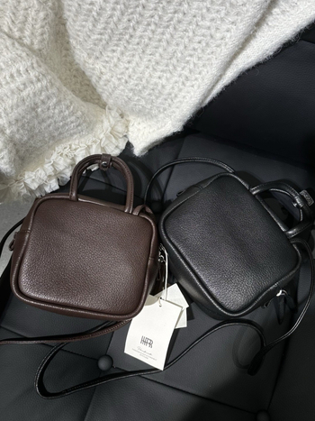 Mala kvadratna torbica od prave kože za žene, stilna torbica za ramena, višenamjenska kozmetička torbica, jednostavan crossbody stil
