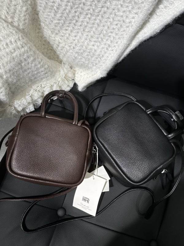 Mala kvadratna torbica od prave kože za žene, stilna torbica za ramena, višenamjenska kozmetička torbica, jednostavan crossbody stil