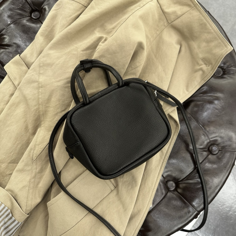 Mala kvadratna torbica od prave kože za žene, stilna torbica za ramena, višenamjenska kozmetička torbica, jednostavan crossbody stil