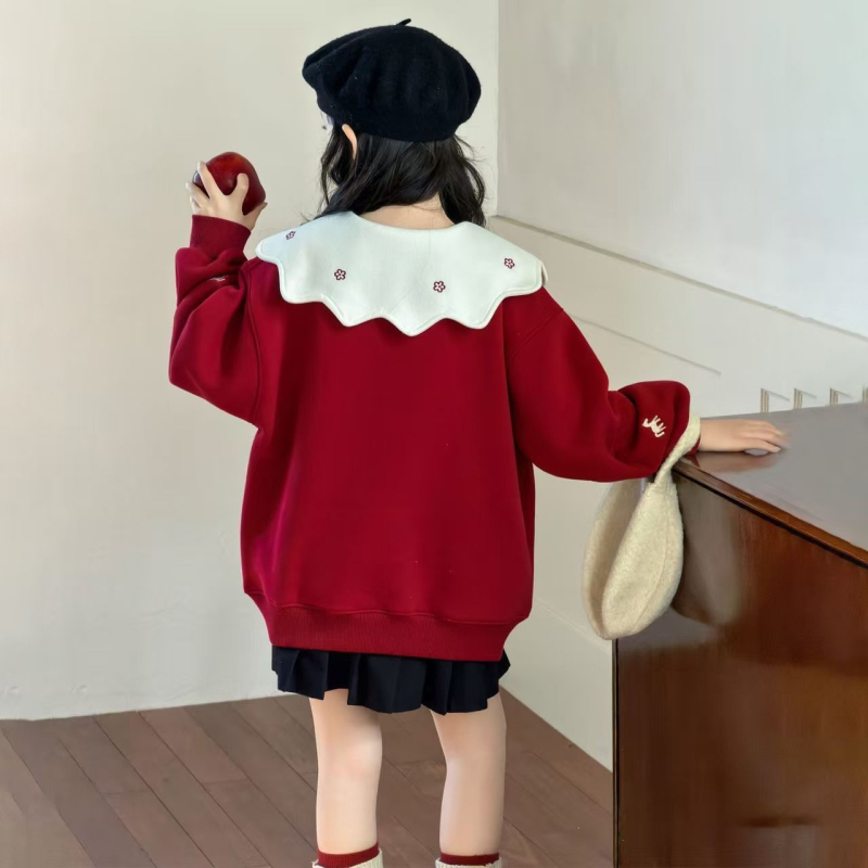 Dječja duksa s konjićem, koreanskog stila, zima, pamuk