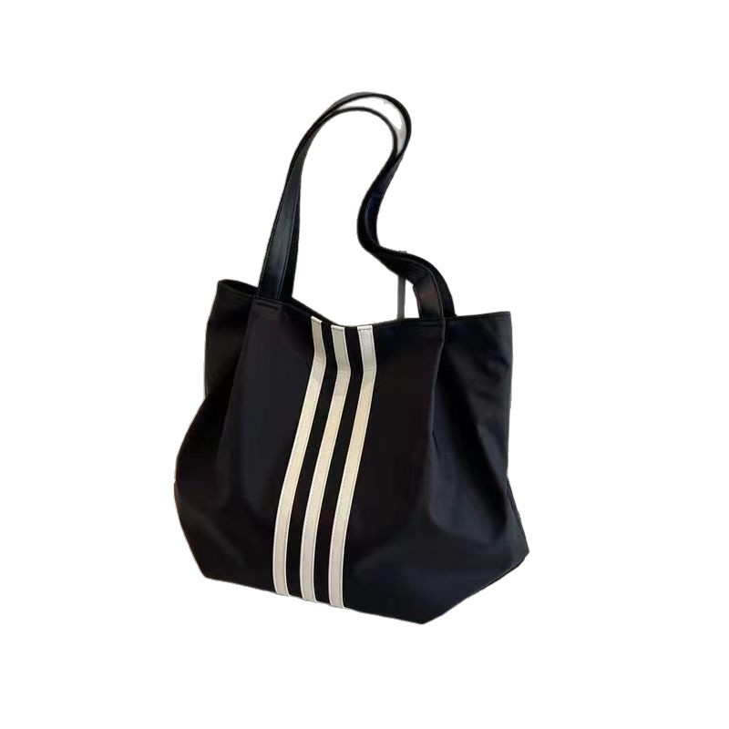 Unisex platnena tote torba sa zipom, velika kapaciteta, najlonska podstava, džep za telefon, ljeto 2025