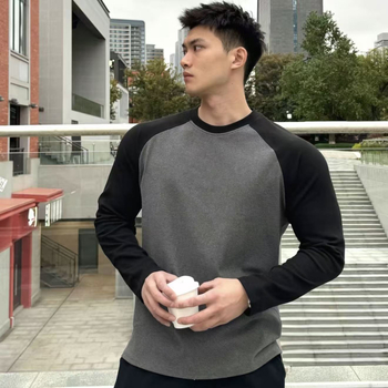 Muški Raglan termalni top, flis podstava, dugi rukav, okrugli ovratnik, slim fit