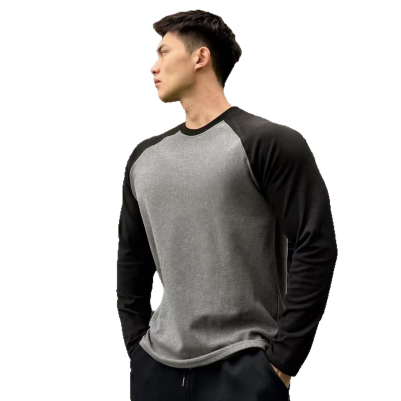 Muški Raglan termalni top, flis podstava, dugi rukav, okrugli ovratnik, slim fit