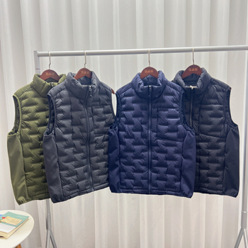 Мъжка пухена жилетка, найлонова тъкан, 86–90% пух, 39–48 g пълнеж, свободна кройка